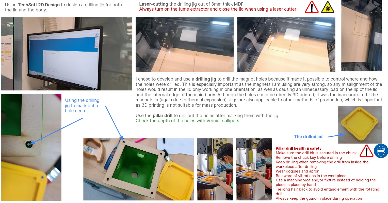 Creating the attachment mechanism with magnets